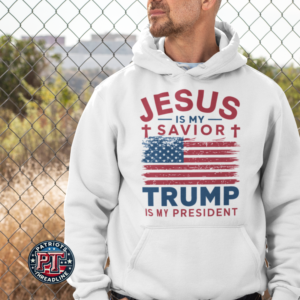 Jesus is my savior, TRUMP is my President Unisex Tops